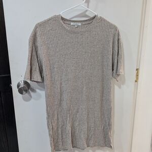 Z Supply Women's Beige Ribbed Mini Dress